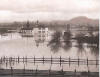 The 1917 Skagit Flood looking eastward at the corner of Calhoun Road and Kamb Road.  Included is the old Harmony Baptist Church and the old Harmony School (both torn down now.)