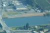 Aerial photo of Dike District 12 work north of Hwy 99 Bridge
