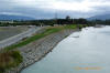 Looking Downstream of Hwy 99 Bridge at Levee Work