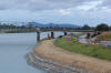 Look across at girth of DD12 new material between Hwy 99 & I-5 Bridges over Skagit River